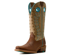 Ariat&reg; Women's Lucera Narrow Cutter Toe Western Boot - Wheat Brown / Soft Parchment