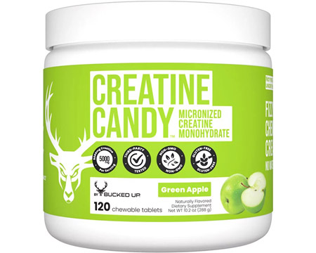 BUCKED UP&reg; 24 Servings Creatine Candy - Green Apple