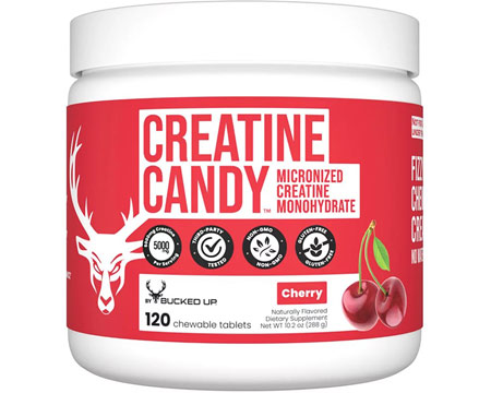 BUCKED UP&reg; 24 Servings Creatine Candy - Cherry