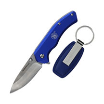 Smith & Wesson&reg; Blue Folder Knife with Keychain