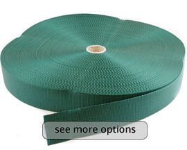 1-1/2" Hunter Green Nylon Webbing - Sold per Foot