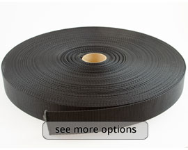 1-1/2 In. Black Nylon Webbing - Sold per Foot