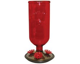 Perky-Pet® 16 oz. Antique Glass Bottle Hummingbird Feeder - Red