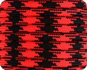 S&E Brand® Black with Imperial Red 550 Paracord - 100 Feet