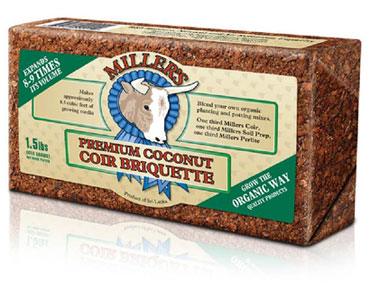 Miller's Premium Coconut Coir Briquette