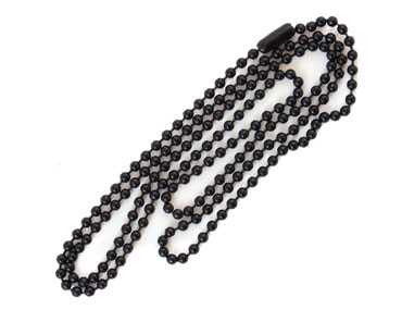 Military ID Tag Chain 24" - Black