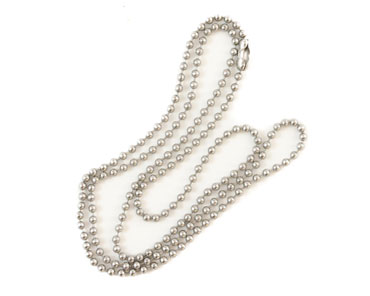 Military ID Tag Chain 24" - Stainless Steel