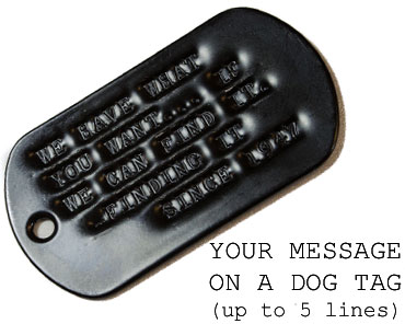 Military ID Tag - Black