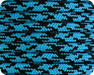 S&E Brand® Neon Turquoise & Black 550 Paracord - 100 Feet