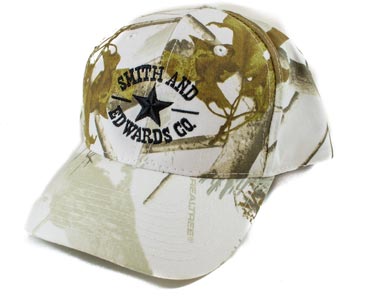 Smith & Edwards® Center Star Logo Cotton Snapback Hat - Realtree® AP Snow / Black
