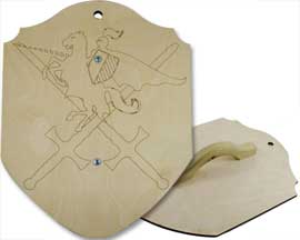 Laser-Etched Wooden Viking Shield