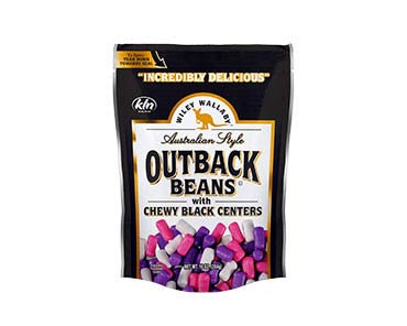 Wiley Wallaby® Australian Style Outback Beans Candy-Coated Liquorice Bites - Black Center