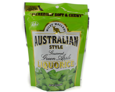 Wiley Wallaby® Australian Style 10 oz. Gourmet Liquorice Bites - Green Apple