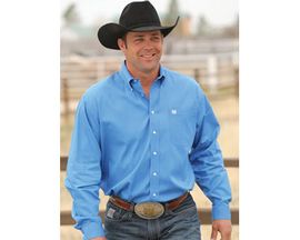 Cinch® Men's Solid Blue Button-Down