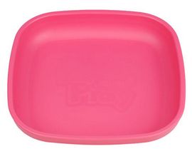 Re-Play® 7 in. Recycled Plastic Flat Plate - Bright Pink