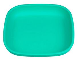 Re-Play® 7 in. Recycled Plastic Flat Plate - Aqua