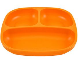 Re-Play® 7 in. Recycled Plastic Divided Plate - Orange