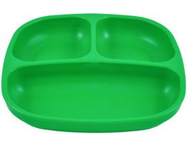 Re-Play Recycled Plastic Kelly Green Divided Plate