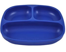 Re-Play® 7 in. Recycled Plastic Divided Plate - Navy Blue