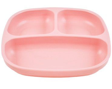 Re-Play® 7 in. Recycled Plastic Divided Plate - Blush Pink