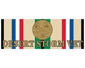 Eagle Emblems 3-1/4" x 9" Desert Storm Vet Sticker