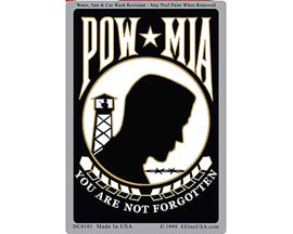 Eagle Emblems 3" x 4" POW-MIA Sticker