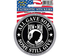 Eagle Emblems 3-1/4" Round POW-MIA Sticker