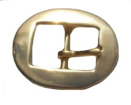 Walsall Hardware Solid Brass Center Bar Buckle #132 - Pick Your Size