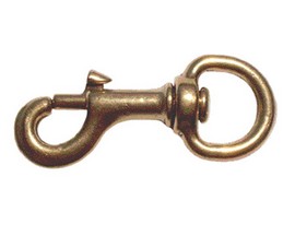 Partrade® #225 5/8 in. Round-End Bolt Snap with Swivel - Solid Brass