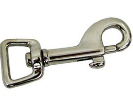 Walsall Hardware Nickel Plated Swivel Bolt Snap with Flat Eye - 5/8" 