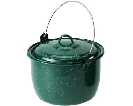 GSI Outdoors Enamelware 3-Quart Convex Kettle - Dark Green