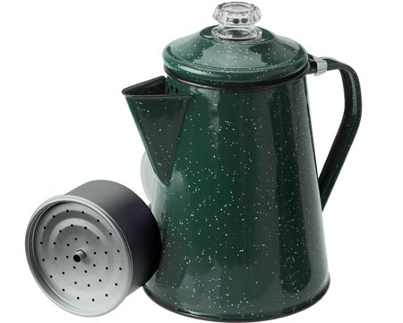 GSI Outdoors Enamelware 8-Cup Percolator - Dark Green