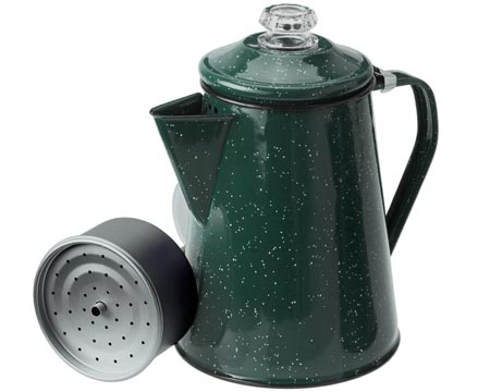 GSI Outdoors Enamelware 12-Cup Percolator - Dark Green