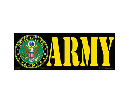 Eagle Emblems 3-1/4" x 9" U.S. Army Horizontal Sticker