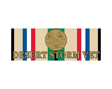 Eagle Emblems 3-1/4" x 9" Desert Storm Vet Sticker