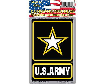 Eagle Emblems 3" x 4" U.S. Army Logo Sticker