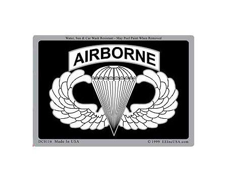 Eagle Emblems 3" x 4" U.S. Army "Airborne" Parachute Logo Sticker
