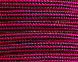 S&E Brand® Neon Pink & Black Striped 550 Paracord - 100 Feet