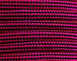 S&E Brand® Neon Pink & Black Striped 550 Paracord - 100 Feet