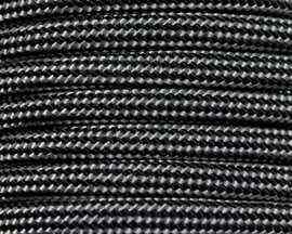 S&E Brand® Silver Gray & Black Striped 550 Paracord - 100 Feet