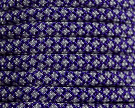 S&E Brand® Acid Purple & Silver Diamonds 550 Paracord - 100 Feet