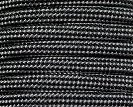 S&E Brand® Silver Gray & Black Striped 550 Paracord - 100 Feet