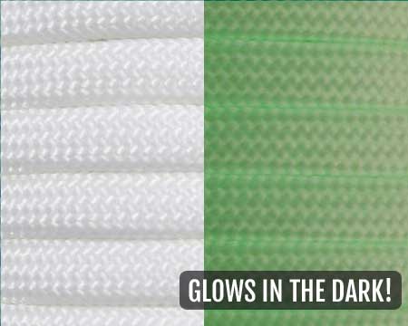 S&E Brand® Glow-in-the-Dark White 550 Paracord - 100 Feet