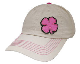 Black Clover® Lucky Girl No. 1 Adjustable Hat - Tan / Pink