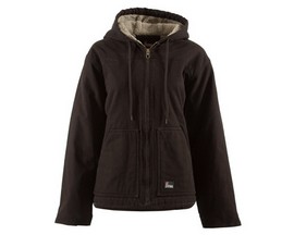 Berne® Ladies' Washed Hooded Jacket - Dark Brown