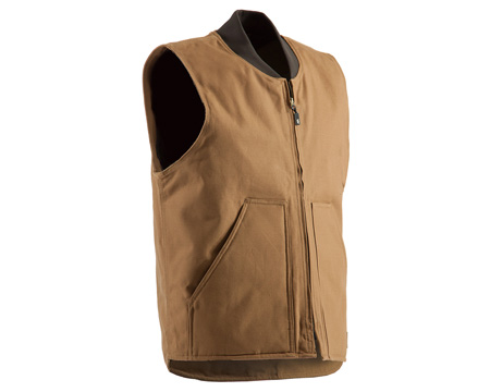 Berne® Men's Heritage Quilt-Lined Duck Work Vest - Brown