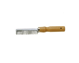 Partrade Aluminum Mane Comb with Wood Handle