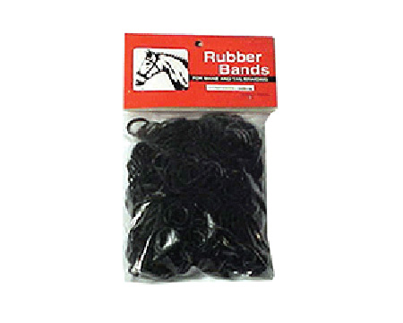 Partrade Black Rubber Braid Bands