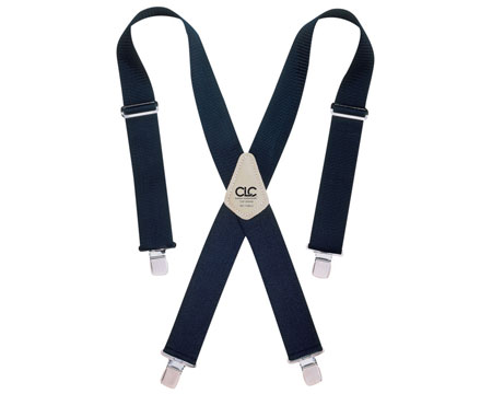 Custom LeatherCraft® Heavy-Duty Elastic Suspenders - Navy Blue