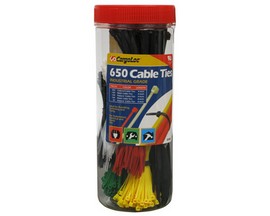 Cargoloc® 650-Piece Cable Ties Kit in Plastic Jar